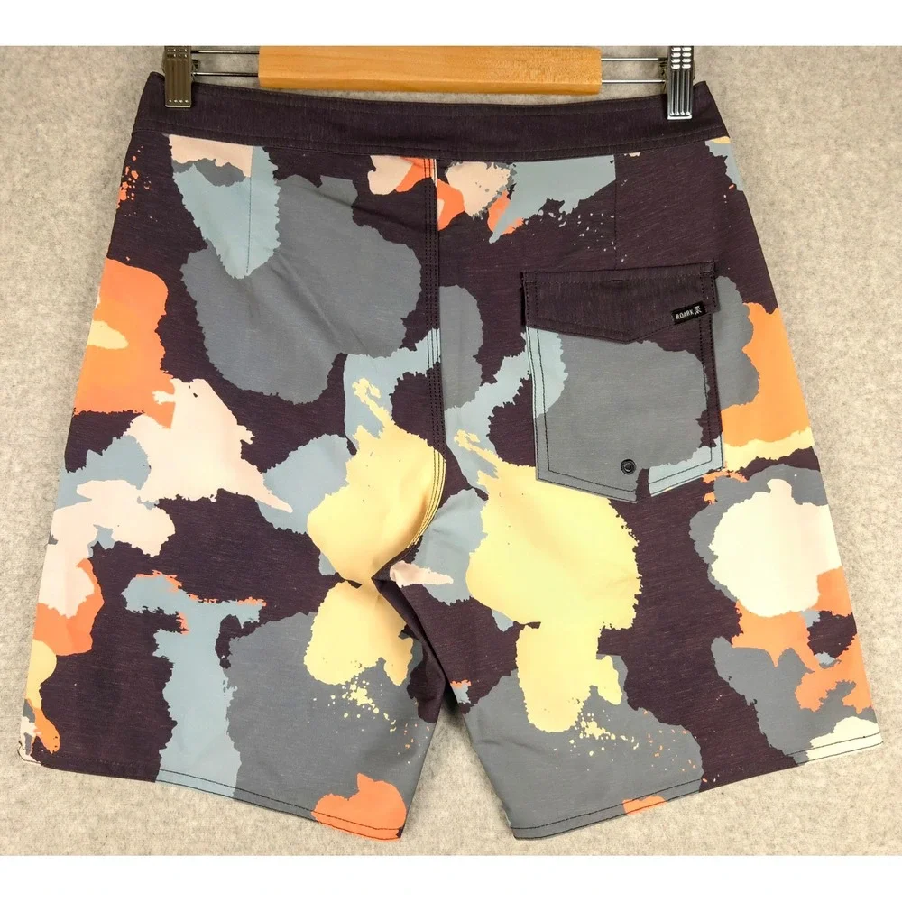 ROARK Passage Vistoso Board Shorts Swim Trunks Camo‎ Print Multicolor Mens